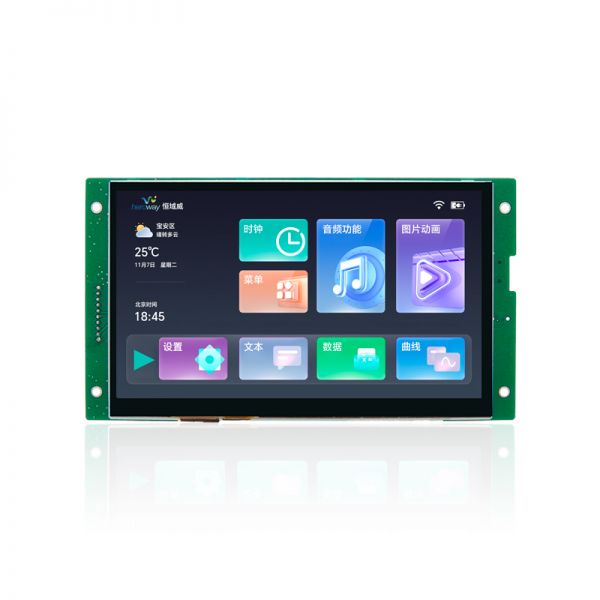 HYW070M 帶電容觸摸、無(wú)外殼，通信支持RS232/TTL/485，超性價(jià)比款